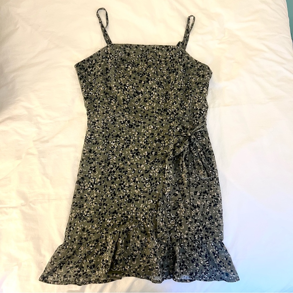 Altar'd State Green Floral Mini Dress